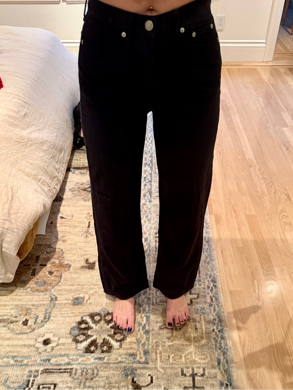 rag & bone Black Wide-Leg Jeans - Picture 4 of 9